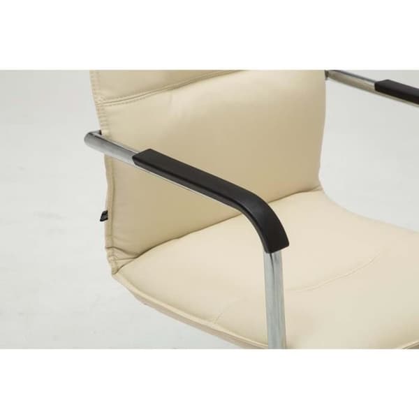 -CLP-Chaise cantilever Seattle i konstläder-Array grädde