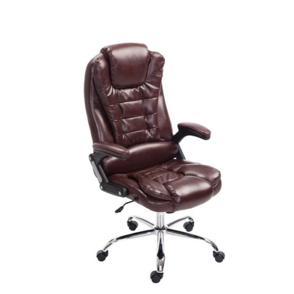 Thor kontorsfåtölj - CLP - XXL - Burgundy - Imiterat läder - Armstöd Bordeaux