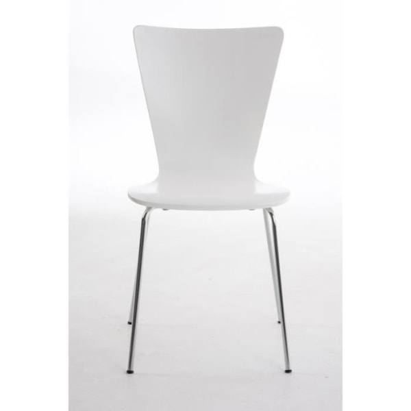 CLP Set med 4 stapelbara AARON-stolar, ergonomisk träsits Krom