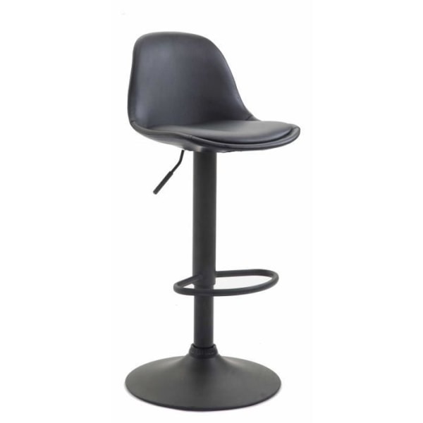 Barstol - CLP - Kiel - Imiterat läder - Svart - Modern design Svart