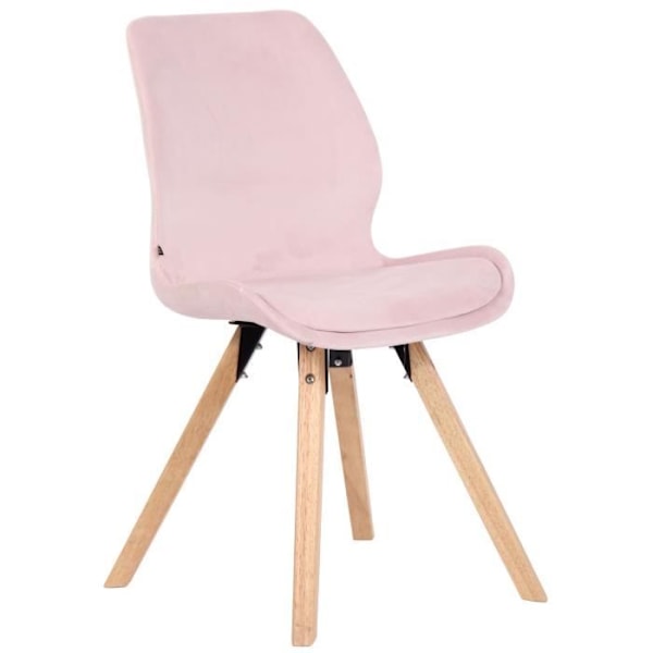 Matsalsstol - Luna - Rosa Sammet - Skandinavisk Design - Träben - Optimal Komfort Rosa