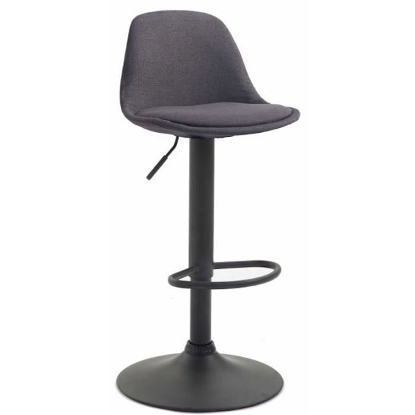 Kiel barstol i tyg - CLP - Mörkgrå-Svart - Justerbar i höjdled - Modern design Mörkgrå-svart