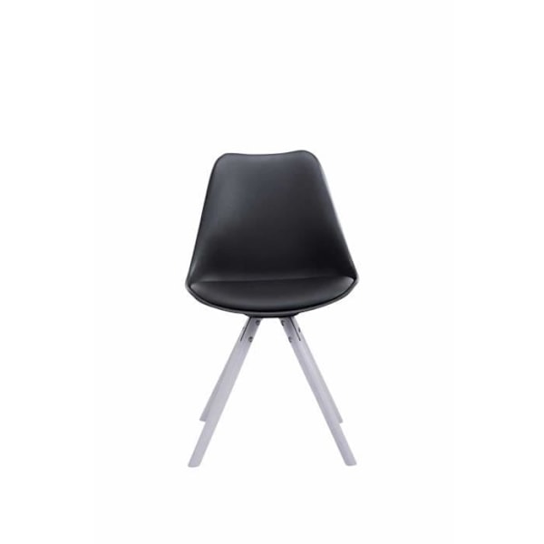 Stol Toulouse i konstläder med rund bas - Svart - Vit - Modern design - CLP - Matplats Svart vit