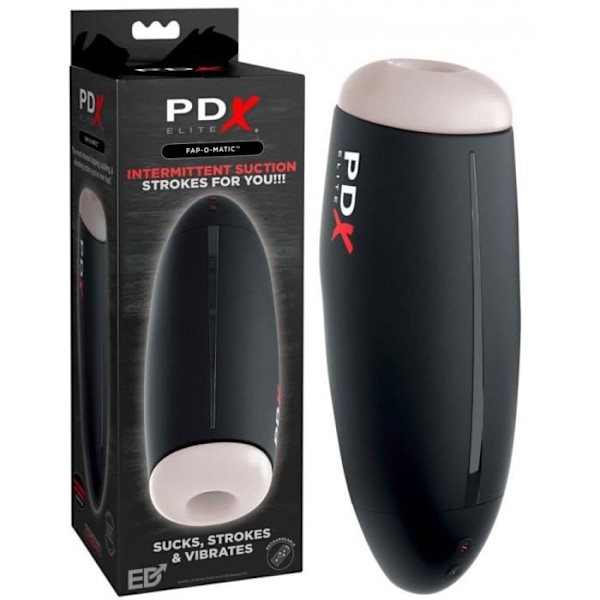 Masturbator - Pipedream - Fap-O-Matic - Laddningsbar - Med sug - 10 vibrationslägen Svart