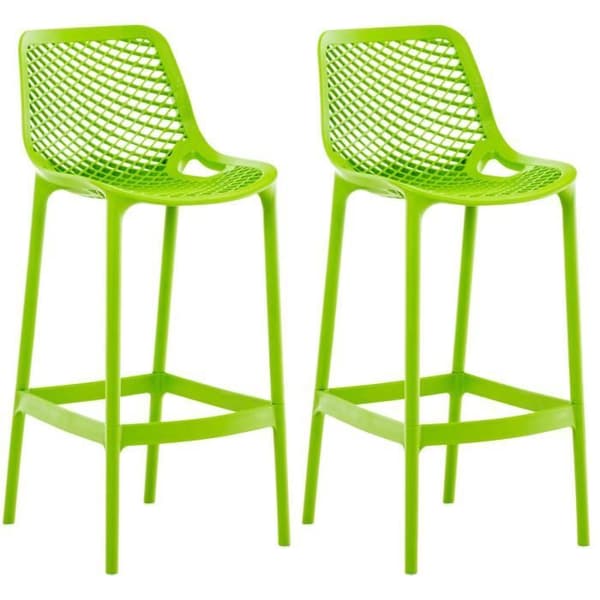 -CLP-Set med 2 utomhusbarstolar Air-Array grön