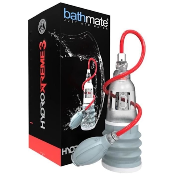 Micropenis pump - Bathmate - HydroXtreme 3 - Grå färg - För vuxna - Oöverträffad kraft