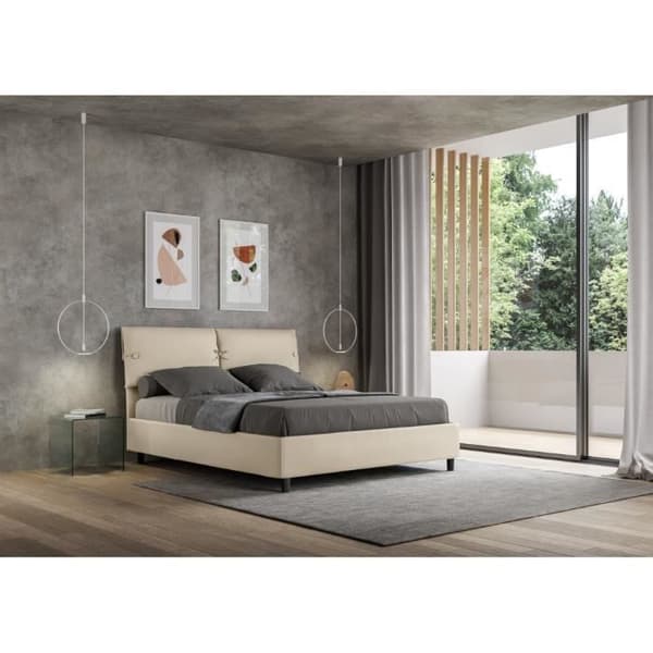 Lit dormeur - LIBEROSHOPPING - 160x200 - grå - vit Grå