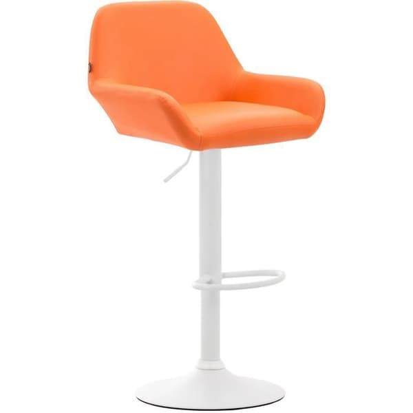 -CLP-Set av 2 barstolar Braga i konstläder-Array orange