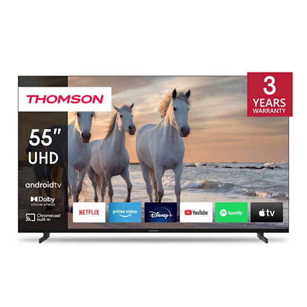 THOMSON 55UA5S13 - TV 55 Tum (139 cm) 4K UHD Smart Android TV, Google Assistant, Wi-FI, Dolby Digital