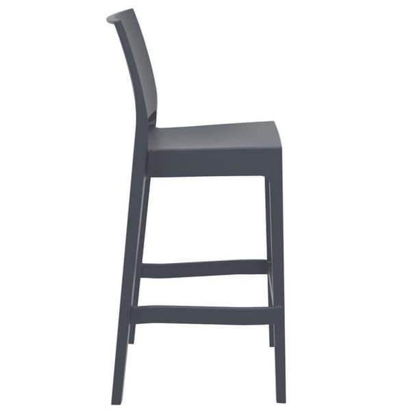 Set med 2 Barstolar - CULOZ (Mörkgrå)