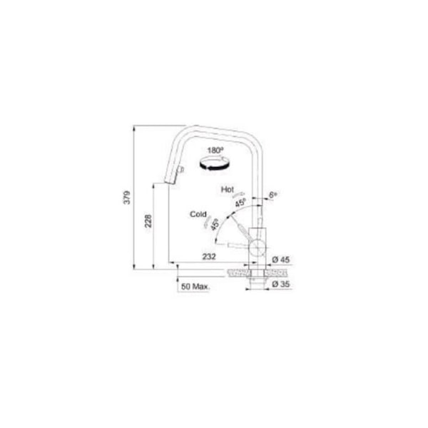 KUBUS BLANDARE ROSTFRI DUSCH - FRANKE - Hem > Hem > CODEP > EDM > VENTILER > BLANDARDUSCH