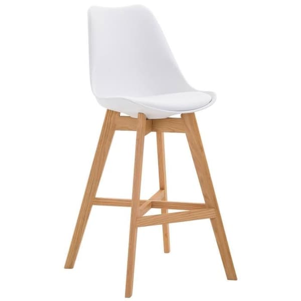 Set med 2 Barstolar Cannes - CLP - Vit - Plastskal - Skandinavisk design Vit