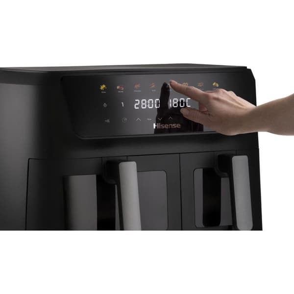 Hisense Luftfritös HAF2700DCD 11L Dubbel Korg 2700W 8 Program Touch Svart Nero