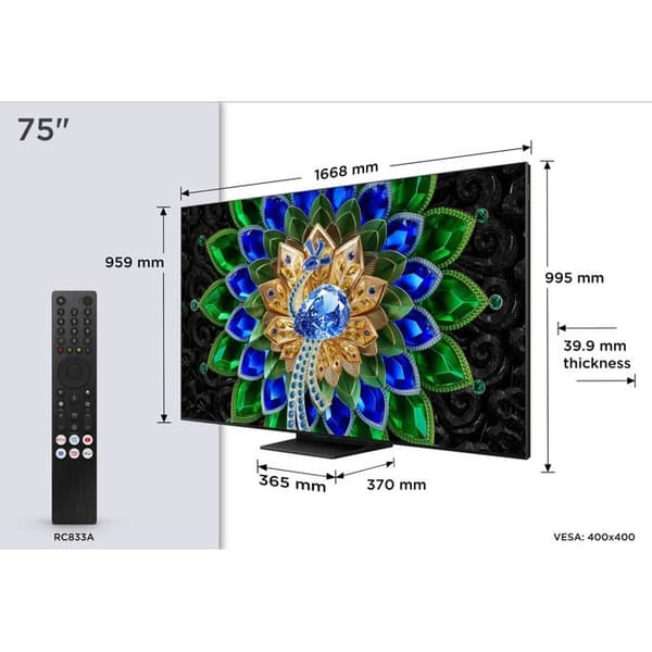 TV LED Tcl QD-Mini LED 75A400U 189 cm 2026