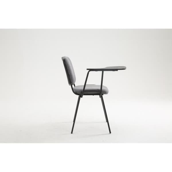 -CLP-Chaise Ken i tyg med fällbar tablet-Array grå
