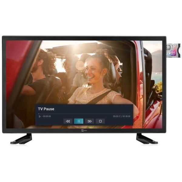 TELE System Smart TV 27 tum FHD CAM tivùsat HD TS27 FHD SMV13, Dubbel fjärrkontroll, HbbTV, HDR10 HLG, ramlös, LED TV