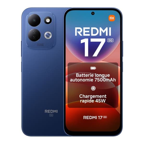 Smartphone - REDMI - REDMI 17 5G - 4 GB RAM - 256 GB ROM - Batteri 7500 mAh Blå