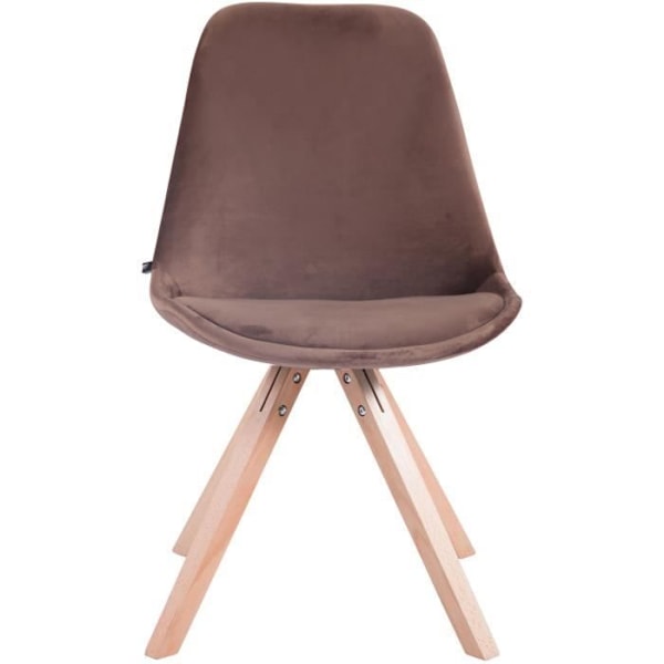 Set med 4 Matstolar - CLP - Toulouse i Sammet - Massivt Trä - Skandinavisk Design kastanj