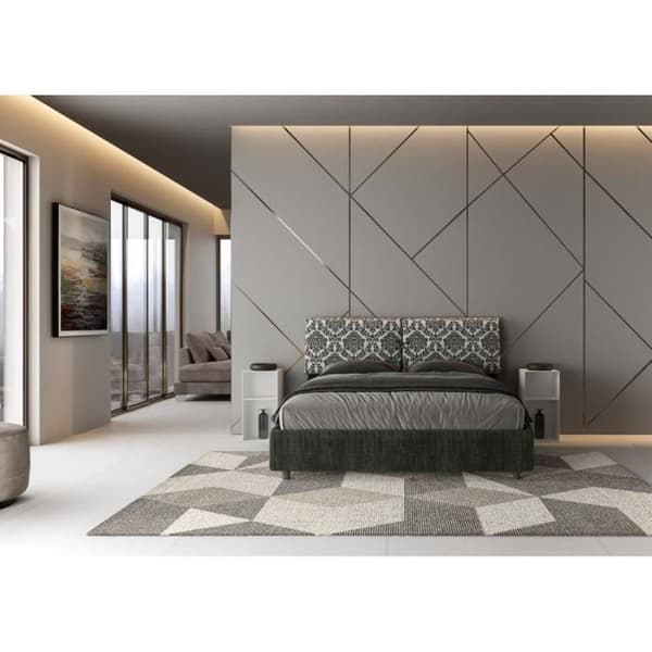 Mados säng 160x210 med boxspring - Giada 8 Agata 8 - Grå - Vit Grå