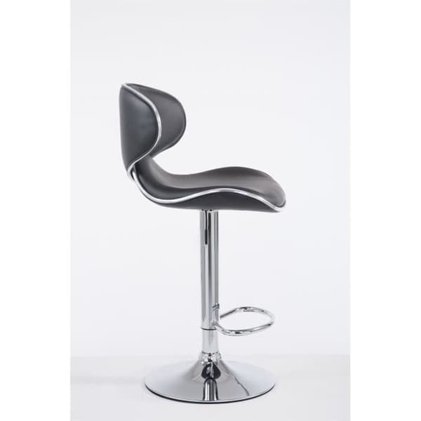 Barstol -BREZAN V2 Chrom (svart) svart