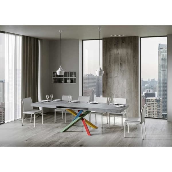 Utdragbart bord - Volantis - 90x120/224 cm - Cement - Ram 4/B Cement