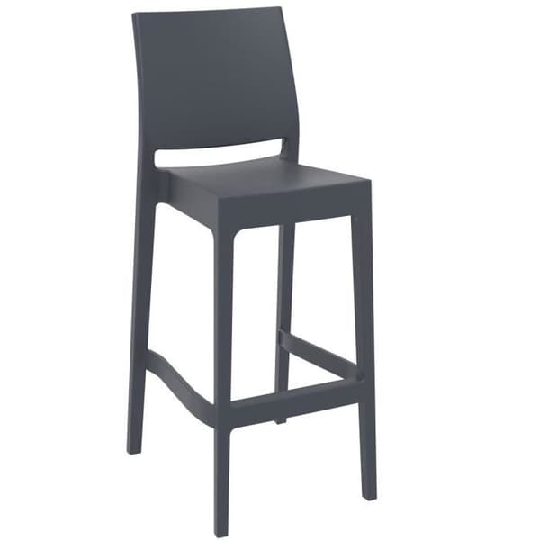 Set med 2 Barstolar - CULOZ (Mörkgrå)