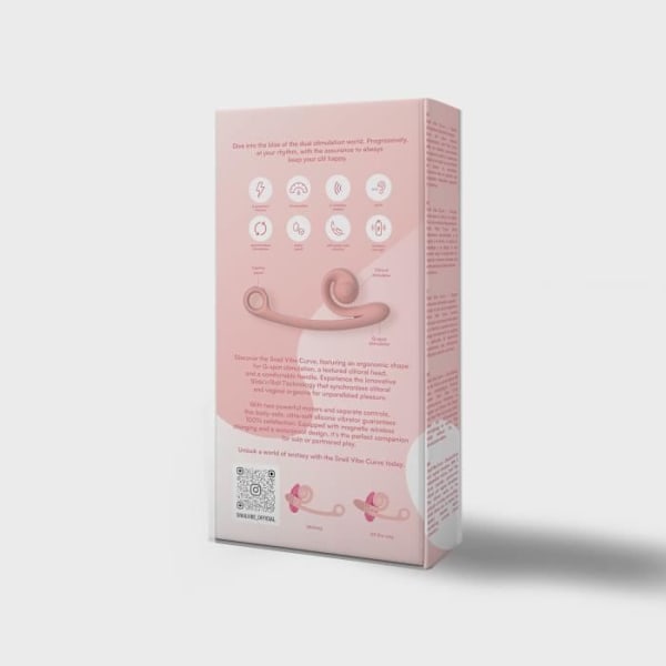 Snail Vibe Curve Double Vibrator - Peach Pink Rosa