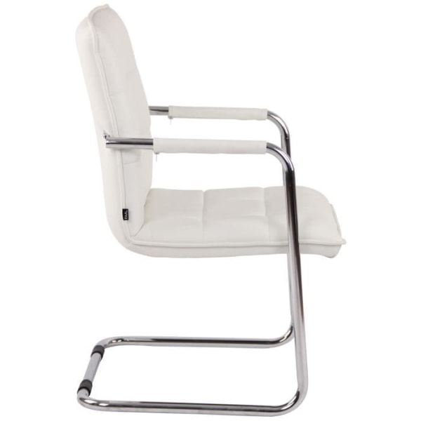 Cantilever stol - CLP - Gandia - Vit - konstläder - Med armstöd - Elegant design Vit