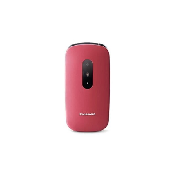 Panasonic KX-TU446 Flip mobiltelefon för seniorer stötsäker röd