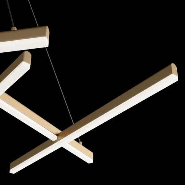 Maytoni Line Modern integrerad undertakslampa matt guld, 4000K