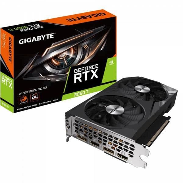 GIGABYTE GEFORCE RTX 3060 TI WINDFORCE OC 8G grafikkort