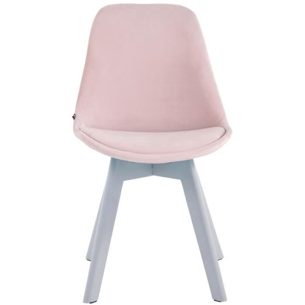 Besöksstol - CLP - Borneo V2 - Sammet - Rosa-Vit Rosa-Vit