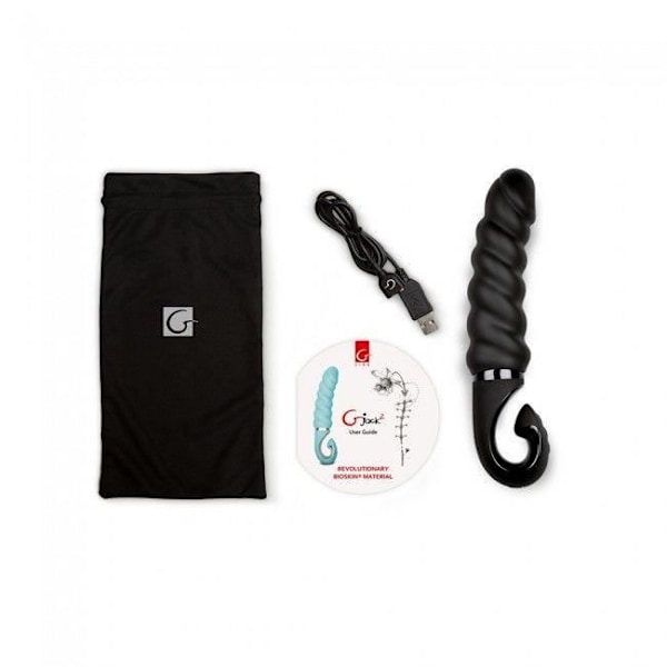 Gode vibrant - G-VIBE - G-JACK 2 - Bioskin™ - 100% vattentät - Magnetisk laddare Svart
