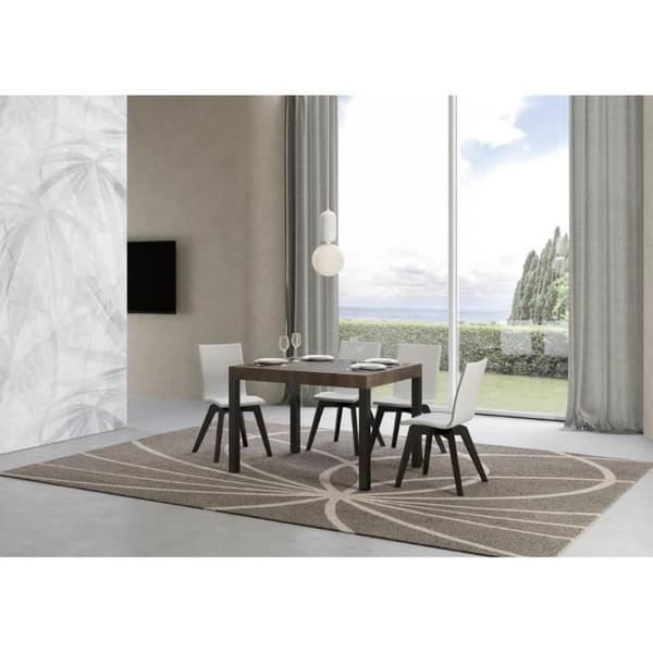 Utdragbart bord - Everyday - 80x120/204 cm - Valnöt - Antracit Valnöt