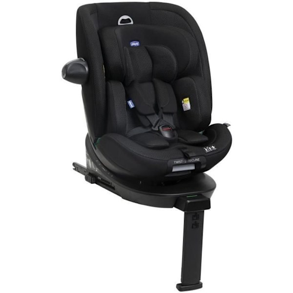 Bilbarnstol - CHICCO - EVERONE - Grupp 0/1/2/3 - I-Size - Rotera - Lutande - Reducer - Svart Svart