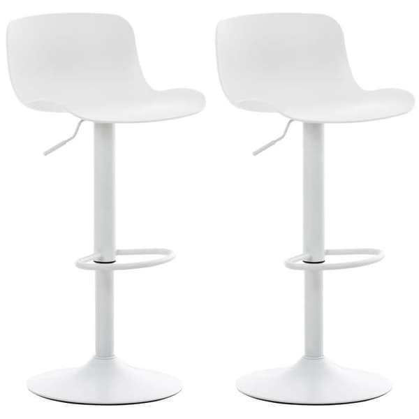 -CLP-Set med 2 barstolar Almada i Plast-Array Vit