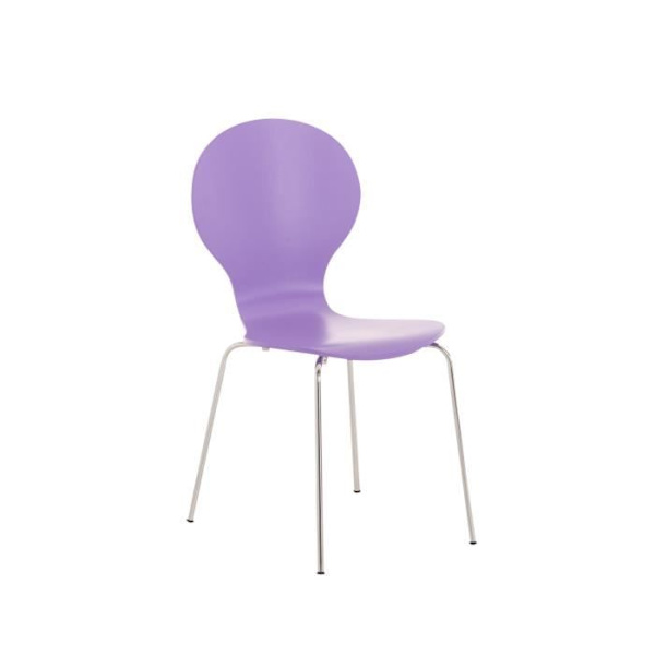 CLP Set med 2 robusta DIEGO stapelbara stolar, med träsits, ergonomiskt utformad sits, lätt underhåll, 10 färger tillgängliga... Lila