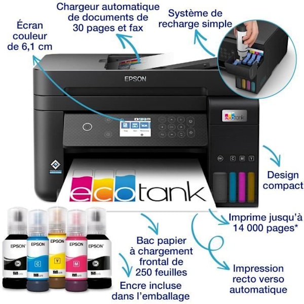 Epson Ecotank ET-3850 multifunktionsskrivare
