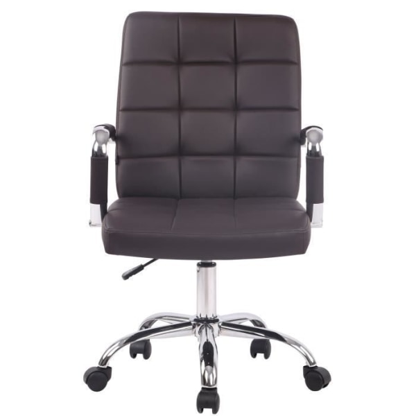 Deli Pro kontorsstol i konstläder - CLP - Brun - Modern - Design - Justerbar i höjdled - På hjul kastanj