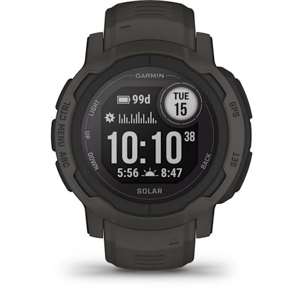 Connected klocka - GARMIN - Instinct 2 Solar - Grafit