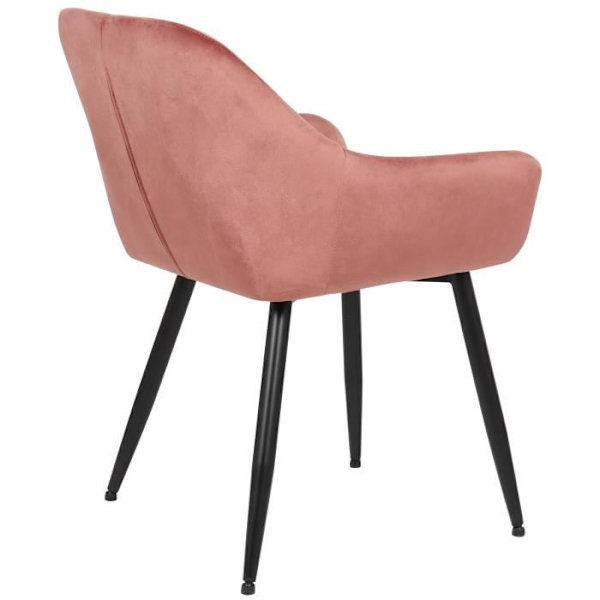 Matsalsstol - CLP - Emia - Rosa - Sammet - Med armstöd - Skandinavisk design Rosa-sammet
