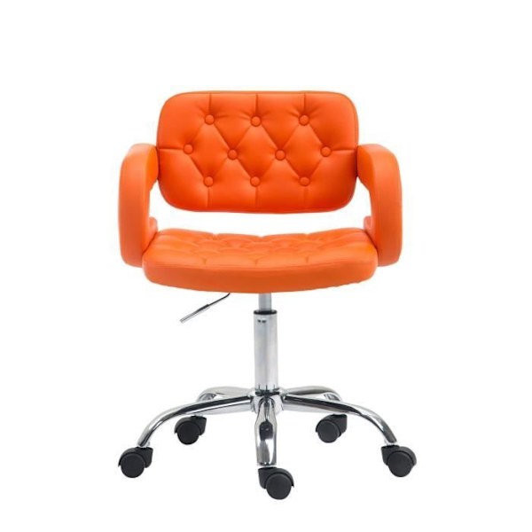 Dublin arbetspall i konstläder - CLP - Justerbar i höjdled - Vridbar - Orange Orange