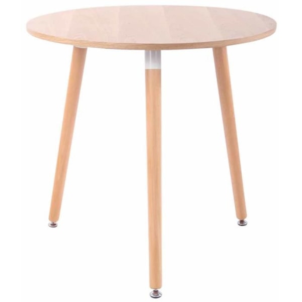 Matsalsmöbel - Lansgar - Rundtosti - 4 stolar - Syntetläder - Vit Natur/vit