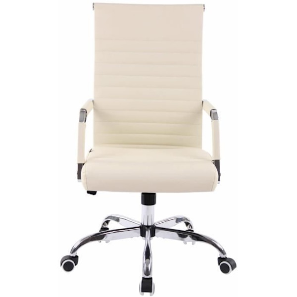 Amadora Kontorsstol i konstläder med hjul - Beige - CLP - Ergonomisk höjdjusterbar Beige