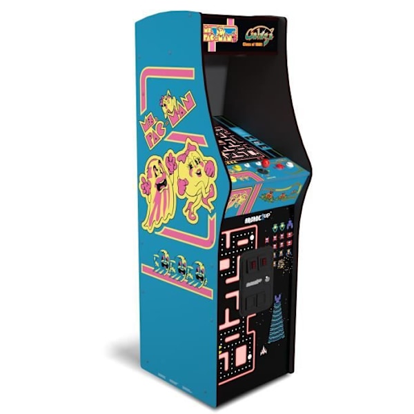 Arcade1Up lyx arkadmaskin - Ms. Pac-Man vs Galaga - Klass av 81 - Blå blå färg