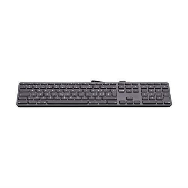 USB-tangentbord - LMP - Kb-1243 - 110 tangenter - Aluminium - 2 Hub USB 2.0