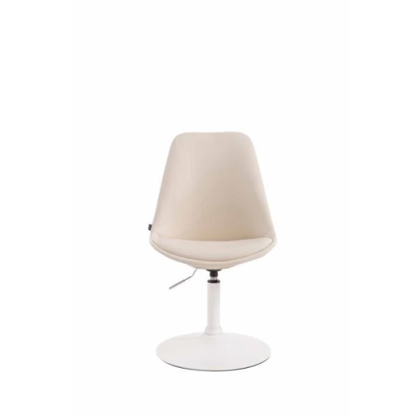 Matsalsstol - CLP - Maverick - Ergonomisk design - Imiterat läder - Beige Gräddvit