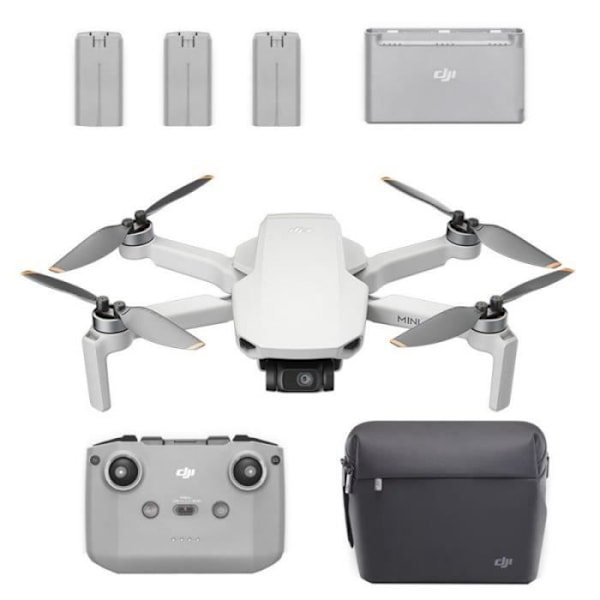 DJI Mini 4K Fly More Combo hopfällbar drönare - Vit - Batteritid 31 min - Räckvidd +1000 m Vit