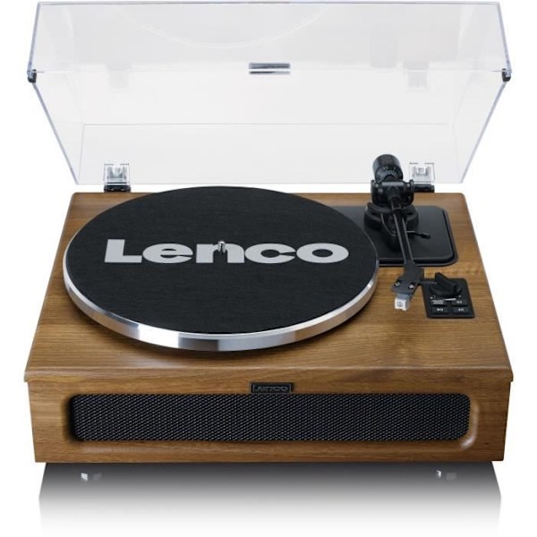 Vinyl skivspelare - Lenco - LS-410WA - 4 integrerade högtalare - Bluetooth 5.0 - Brunt trä Trä