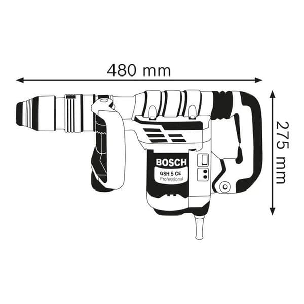 Jackhammer 1150W SDS max GSH 5 CE Professional - BOSCH - 0611321000